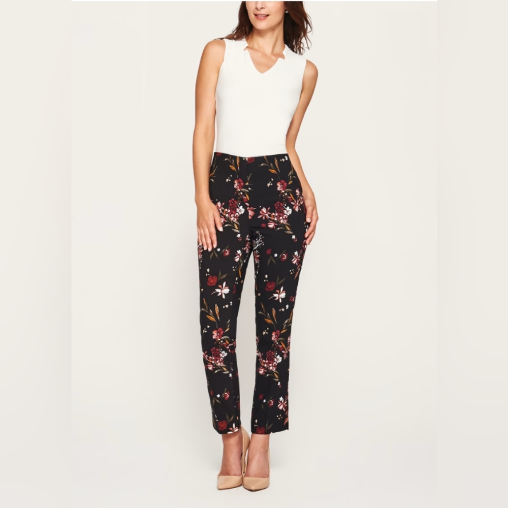 🍁Floral pants with tie belt 🍂